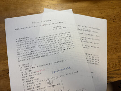 ビーツ愛、計画書に込めました（たぶん）