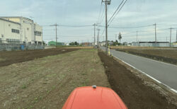 耕耘終了、でもタイヤ跡はまだ修行中